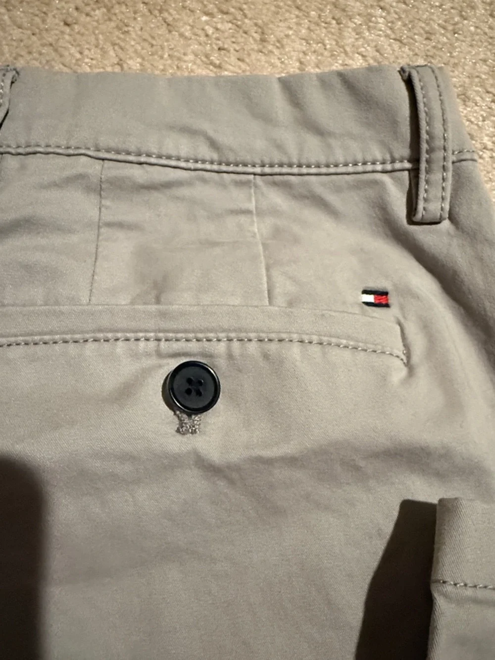 Tommy Hilfiger Men's Light Grey Regular Fit Stretch Pants - Picture 6 of 7